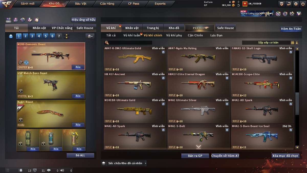 shop acc cf uy tin gia re